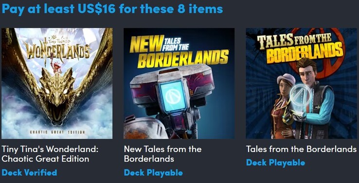 Декоративное изображение. Первый уровень содержит 8 игр и стоит $16 (Источник изображения: Humble Bundle)