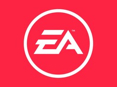 Изображение логотипа EA на красном фоне. (Источник изображения: Electronic Arts)