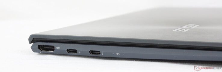 Левая сторона: HDMI, 2x USB-C с Thunderbolt 4