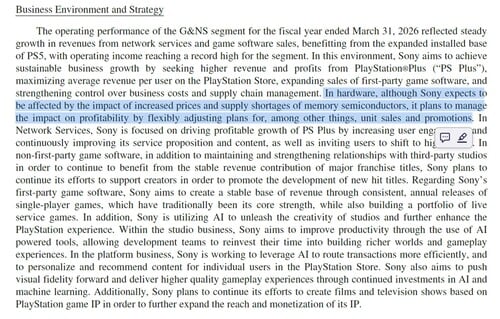 Финансовый отчет компании Sony с подробным изложением стратегии продаж игровых консолей