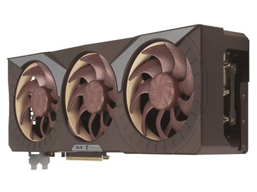 Asus GeForce RTX 5080 16 ГБ GDDR7 Noctua OC Edition вид сбоку. (Источник изображения: Asus)