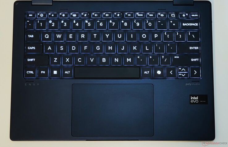 HP Envy x360 2-в-1 14: Клавиатура и тачпад