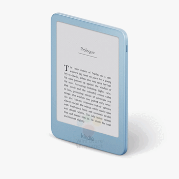 Amazon Kindle 12-го поколения светло-голубого цвета.