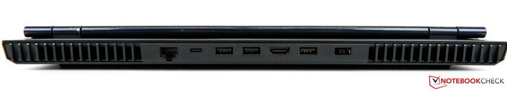 Задняя сторона: Ethernet, USB-C 3.2 Gen 2 (DisplayPort 1.4, Power Delivery), 2 x USB-A 3.2 Gen 1, HDMI 2.1, USB-A 3.2 Gen 1, разъем питания