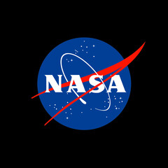 Логотип NASA на черном фоне (Источник изображения: NASA; AI-edited)