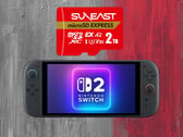 Карта Suneast MicroSD Express на 2 ТБ, показанная над Switch 2