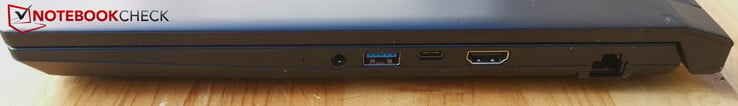 Правая сторона: аудио разъем, USB-A 3.0, USB-C 3.0 (DP), HDMI 2.1, Ethernet