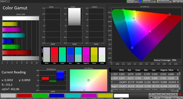 CalMAN: Colour Space – Расширенный профиль, DCI P3