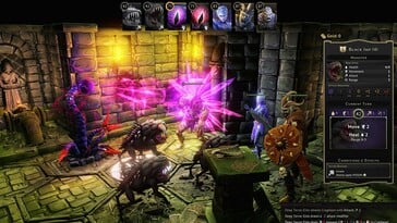 Изображение, на котором запечатлена битва в игре «Gloomhaven».