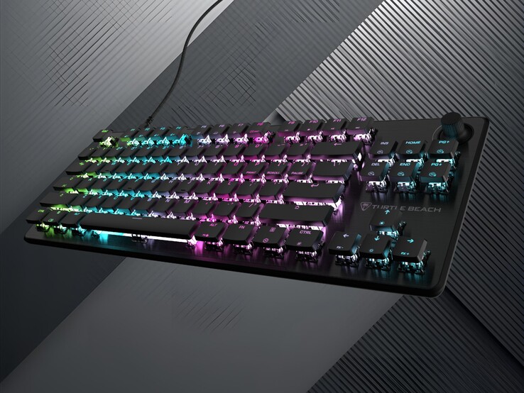 Клавиатура Turtle Beach Vulcan II TKL, наклоненная под углом