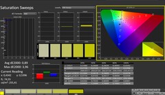 CalMAN: Color saturation (после калибровки)