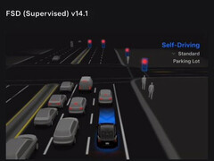 Визуальный выбор парковки Tesla FSD 14. (Источник изображения: Tesla)