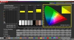 CalMAN ColorChecker (профиль: sRGB, целевое цветовое пространство: sRGB)