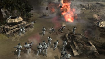 На картинке: Скриншот игрового процесса из Company of Heroes.