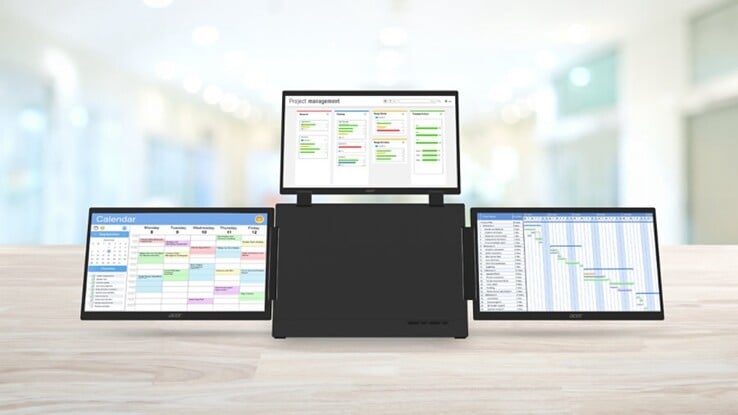 Портативный монитор Acer PD163Q-P3 с тремя экранами также поддерживает крепление по стандарту VESA.
