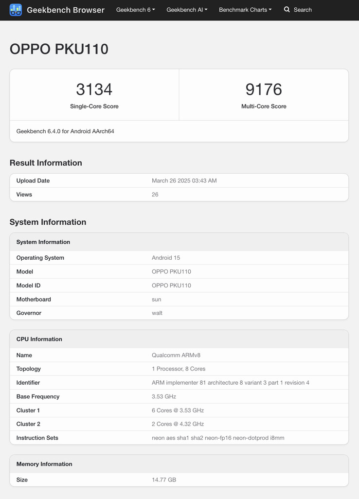 (Источник изображения: Geekbench)