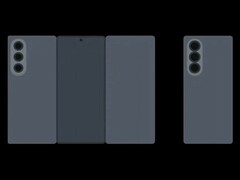 Утечка анимации предстоящего телефона Samsung с тройным складыванием. (Источник изображения: TechHighest on X)