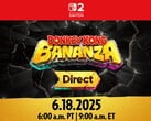 Тизер Donkey Kong Bananza Direct. В среду, 18 июня, на Direct будет раскрыта информация о предстоящей игре для Switch 2 (Источник изображения: Nintendo)
