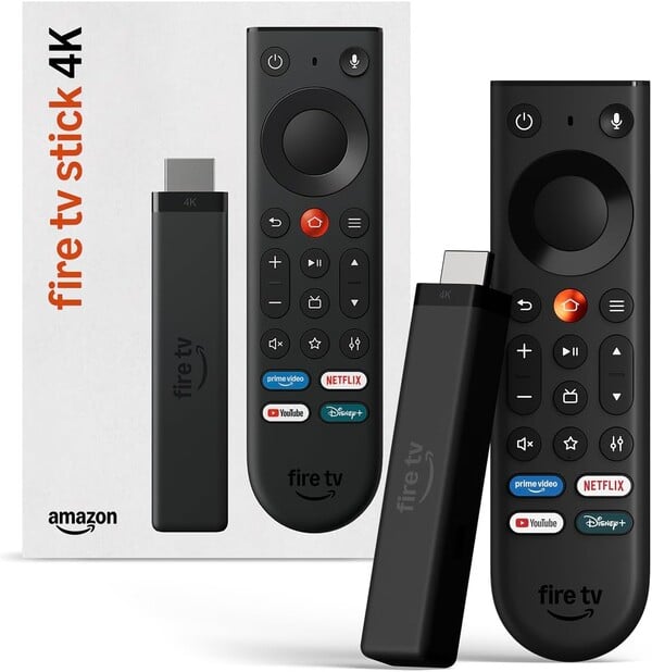 Новая приставка Fire TV Stick 4K (на фото) занимает место ниже Fire TV 4K Max и Fire TV Cube.