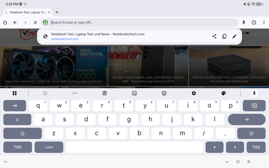 Пейзаж клавиатуры