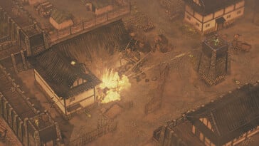 Изображение боя в Shadow Tactics: Blades of the Shogun.