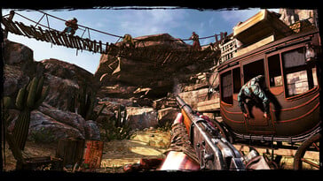 На картинке: Скриншот игрового процесса из Call of Juarez: Gunslinger.