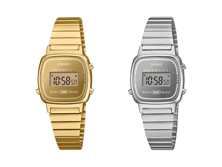 Часы Casio Classic LA670WEGS-9A (слева) и LA670WES-7A (справа)