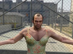 Тревор из GTA 5 в роли Люсии из GTA 6 в воссозданном трейлере 2. (Источник изображения: Gu1maz на YouTube)