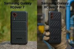 Мы сравниваем более дешевый Samsung Galaxy XCover 7 с XCover 7 Pro. (Источник изображения: Florian Schmitt/Notebookcheck)