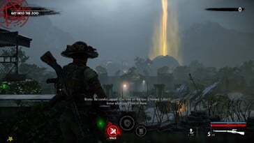 На изображении: скриншот игрового процесса из игры «Zombie Army 4».