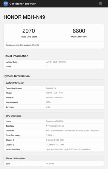 (Источник изображения: Geekbench)