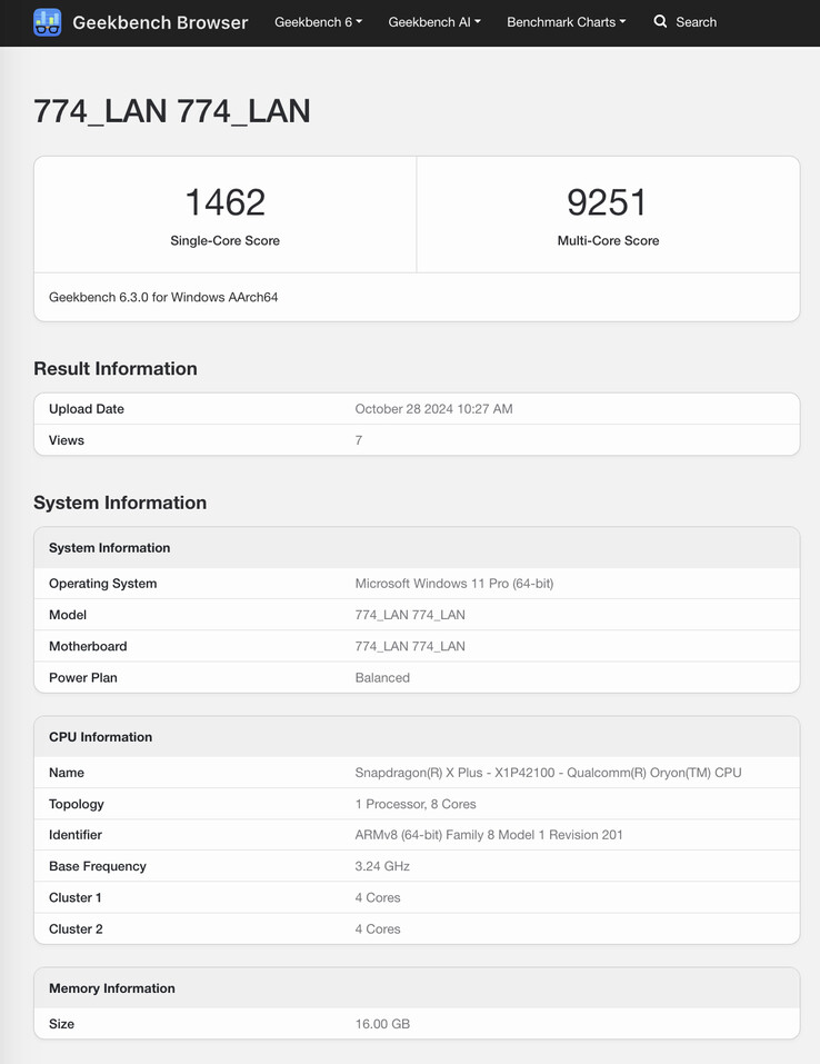(Источник изображения: Geekbench)