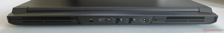 Задняя часть: Кенсингтонский замок, HDMI 2.1, 2x Ethernet (2,5 Гбит/с), питание
