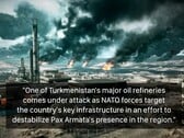 Нефтеперерабатывающие заводы Туркменистана из игры Battlefield. (Источник изображения: temporyal на X)