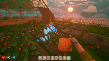 На картинке: Скриншот игрового процесса из игры Solarpunk.