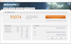 3DMark 11, прогон после стресс-теста