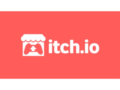 Логотип Itch.io изображен на красном фоне. (Источник изображения: Itch.io)