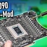 Модифицированная RTX 5090 (источник изображения: YouTube-канал der8auer)