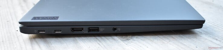 Левая сторона: USB 4, USB-C 3.2 Gen 2, HDMI, USB-A 3.2 Gen 1, аудио разъем