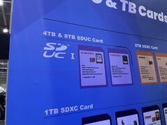 Четкие знаки на стенде SD Association: Карты SanDisk SDUC скоро появятся в продаже.