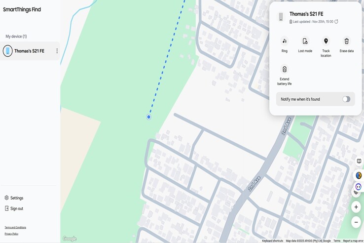 Автономный поиск Samsung опирается на сеть близлежащих устройств Galaxy для анонимной и безопасной передачи сигналов Bluetooth Low Energy. (Источник изображения: Notebookcheck - Darryl Linington)