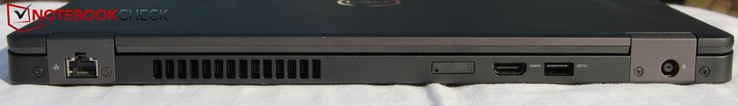 Задняя сторона: розетка RJ45, SIM приемник, HDMI 1.4, USB Type-A 3.1 с поддержкой PowerShare, разъем зарядки