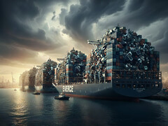 747 000 тонн электронных отходов было переработано в Германии для получения ценного сырья. Это соответствует огромной грузоподъемности семи крупнейших в мире контейнеровозов. (Изображение: Google Gemini AI)