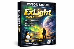 Запущен Exton Linux ExLight 260322 с множеством обновлений, включая Enlightenment 0.27.1 и Calamares 3.3.14-1