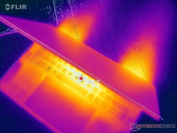 Горячий воздух выбрасывается через две вентиляционных решетки