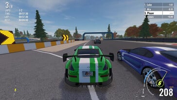На иллюстрации: Скриншот игрового процесса из игры First Racer.