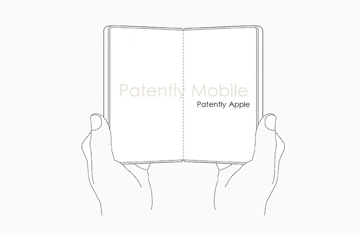 Внутренний складной экран (источник изображения: PatentlyApple)