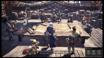 На фото: Относительно четкий скриншот, показывающий FPS в потоковой игре Monster Hunter World (Источник изображения: скриншот сделан благодаря родном