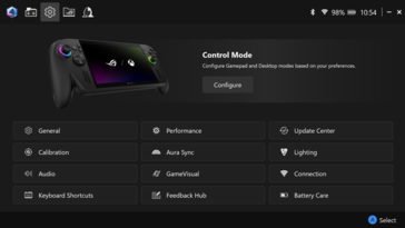 Настройки Armoury Crate SE