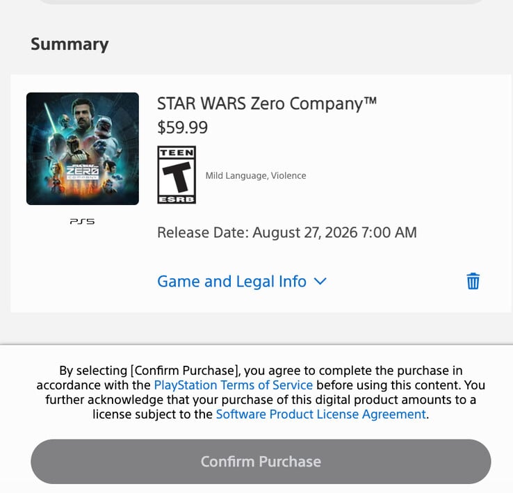 Предупреждение PlayStation Store перед покупкой.